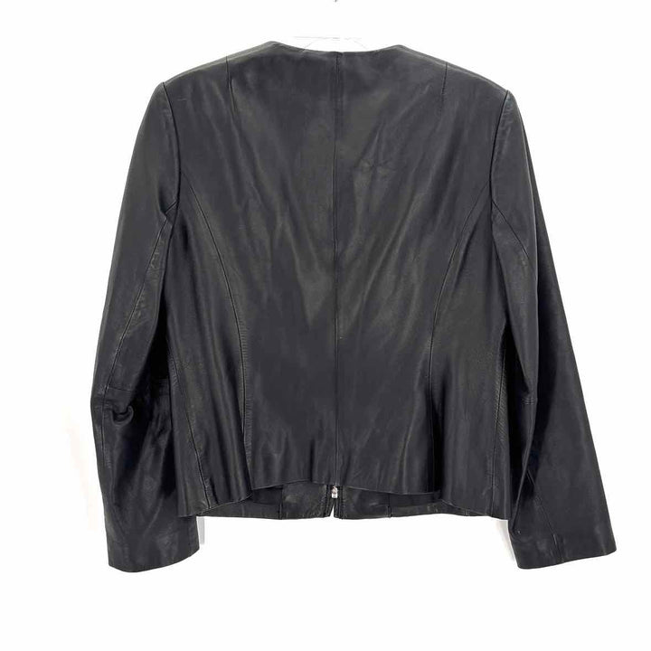 Size 8 Talbots Black Leather Jacket