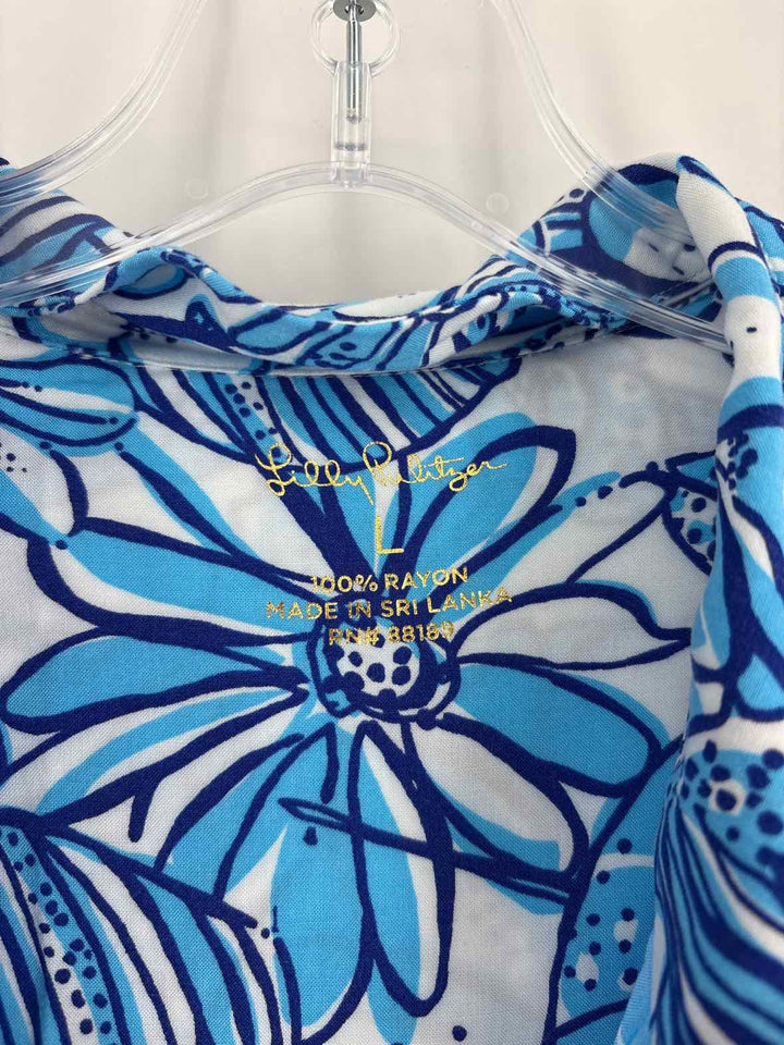 Size L Lilly Pulitzer Blue Print Dress