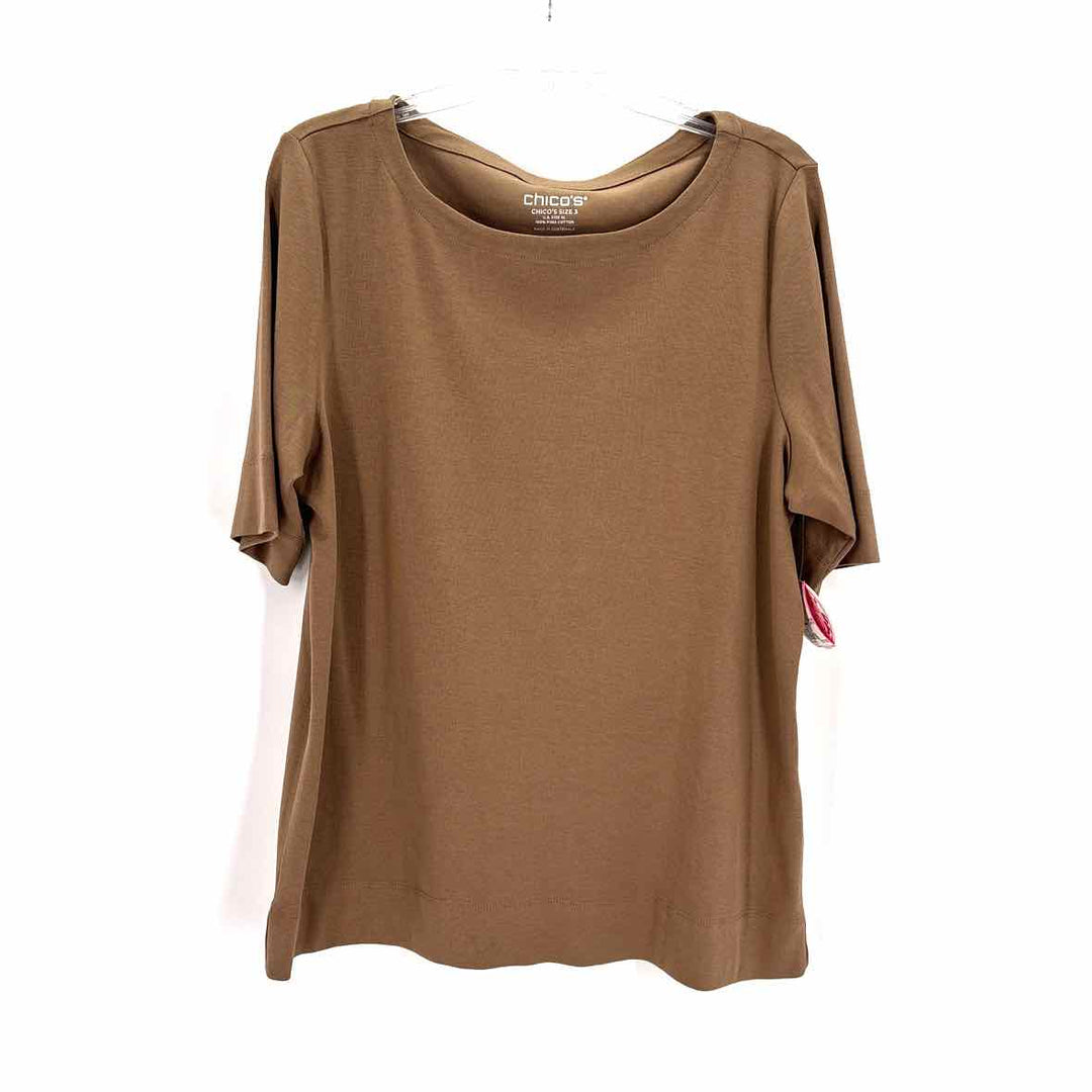 Size XL Chico's Brown Knit Shirt