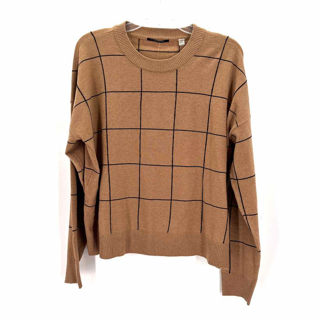 Size L TAHARI Brown Print Sweater
