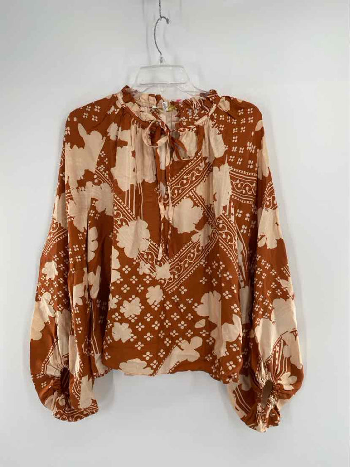 Size S Ramy Brook Brown Silk Shirt