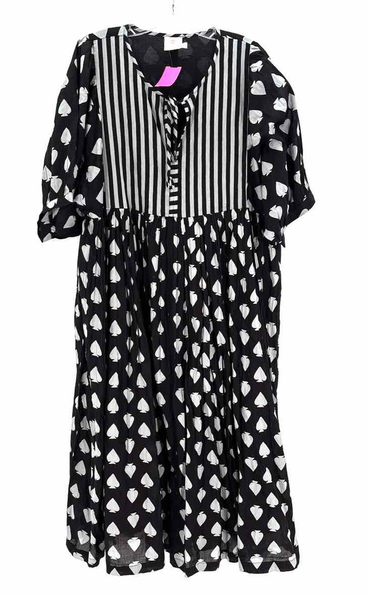 Size XL Black Print Dress