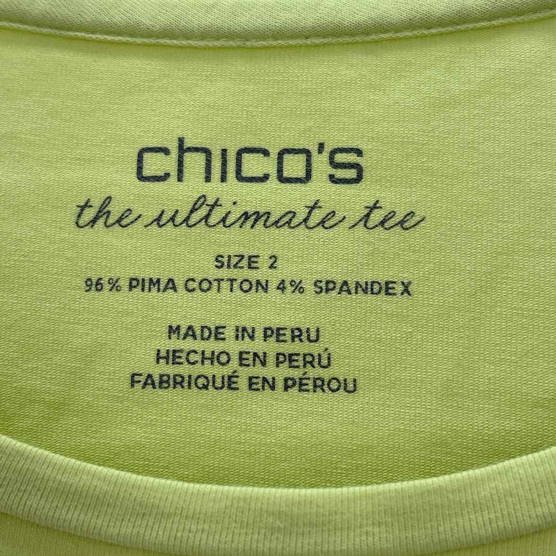 Size L Chico's Lime Green Shirt