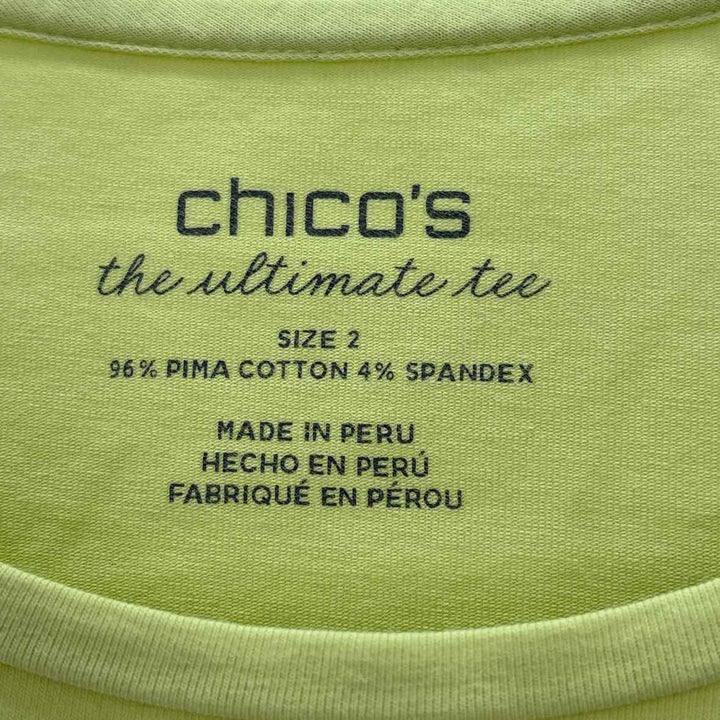 Size L Chico's Lime Green Shirt