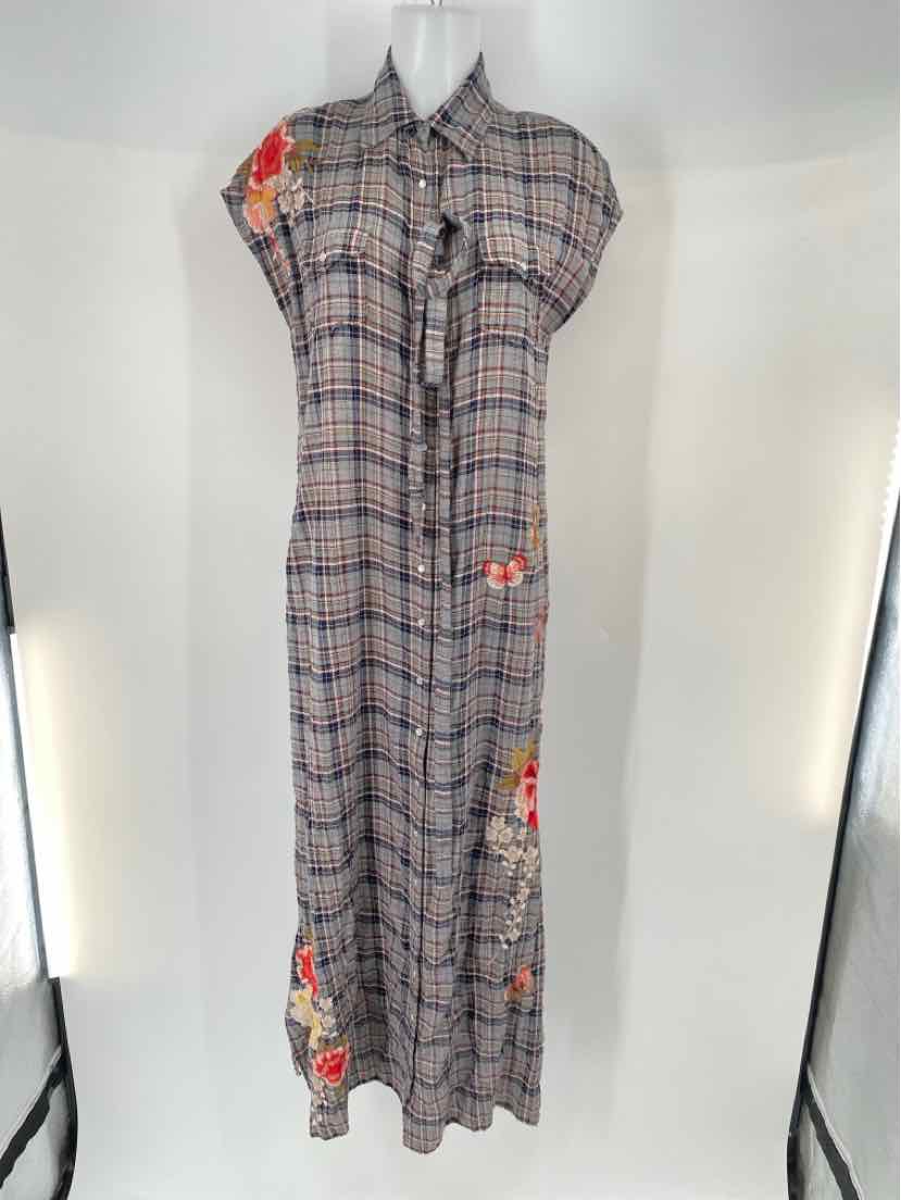 Size S Johnny Was gray print Dress