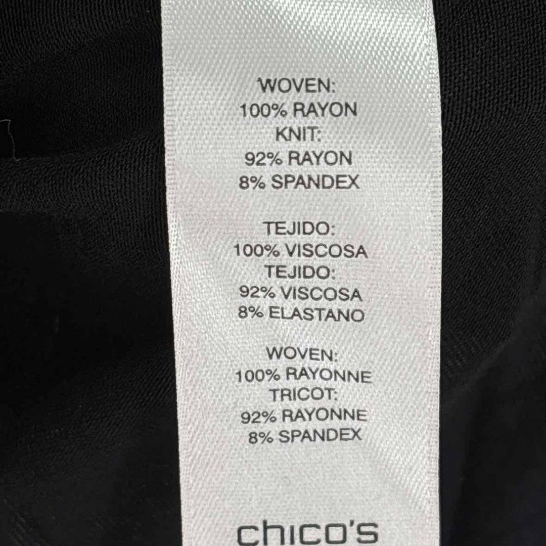 Size M Chico's Black Shirt