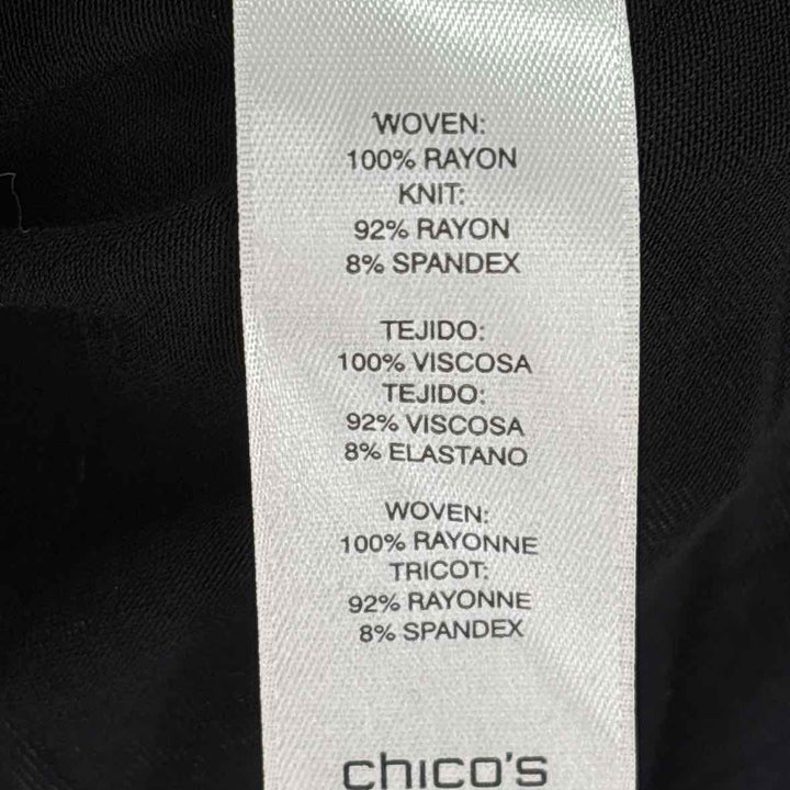 Size M Chico's Black Shirt