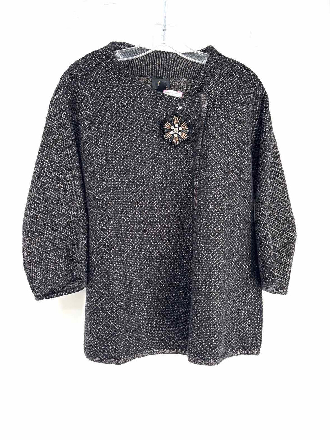 Size XL JM COLLECTION Black Knit Cardigan