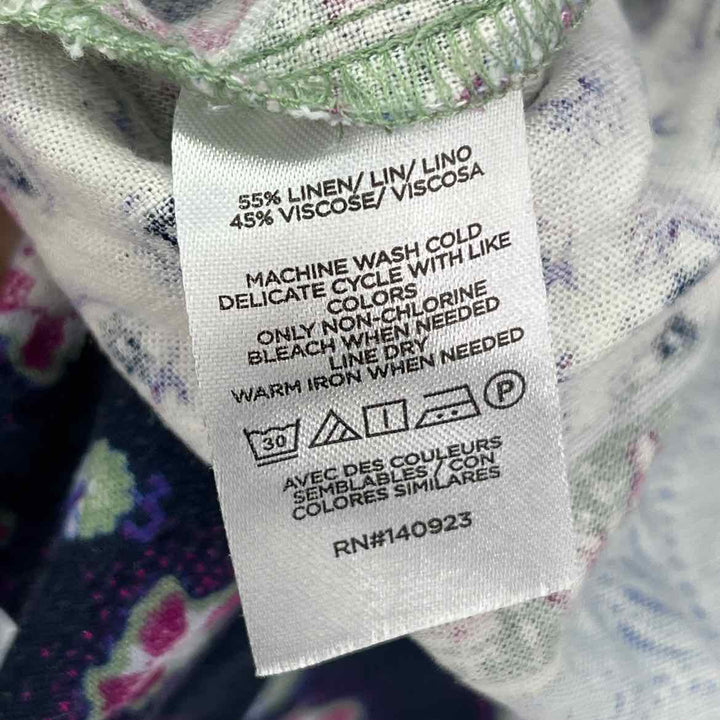 Size L LOFT Blue Print Shirt