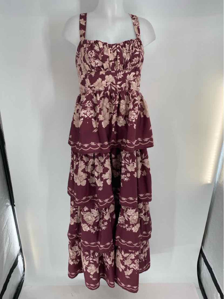 Size L MABLE Burgundy Dress