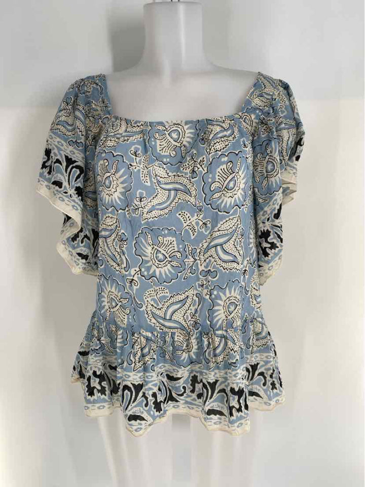 Size S Blue Print Shirt