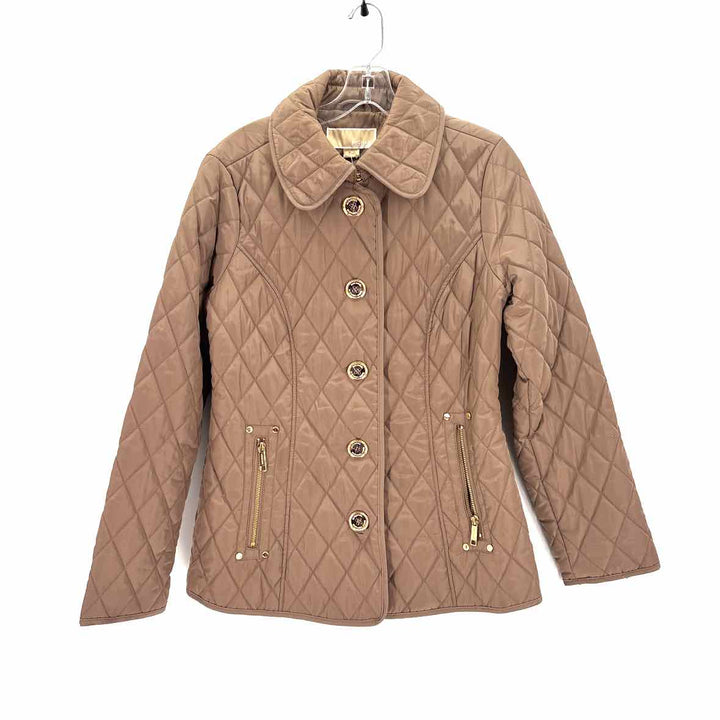 Size S Michael Kors Tan Quilted Coat