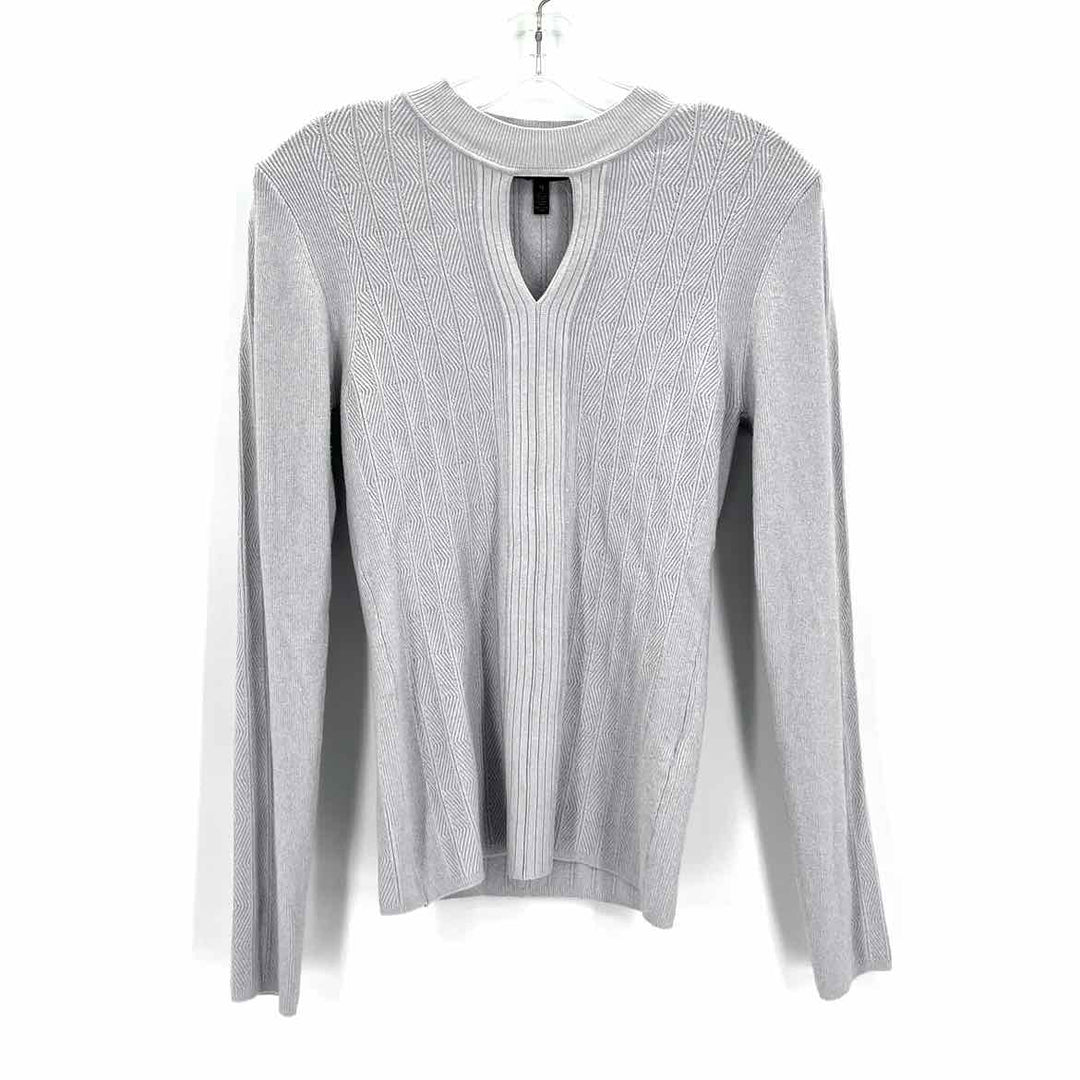 Size M White House Black Market Gray Knit Sweater
