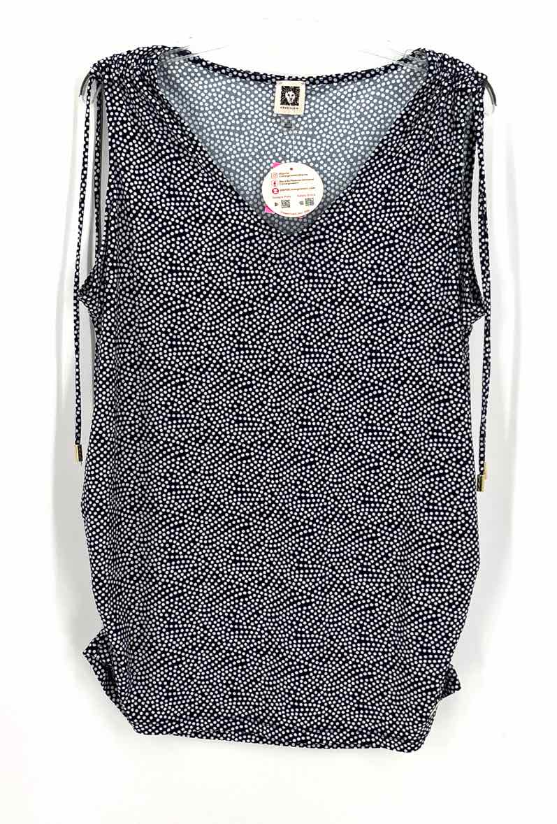 Size 1X Anne Klein Navy Knit Shirt