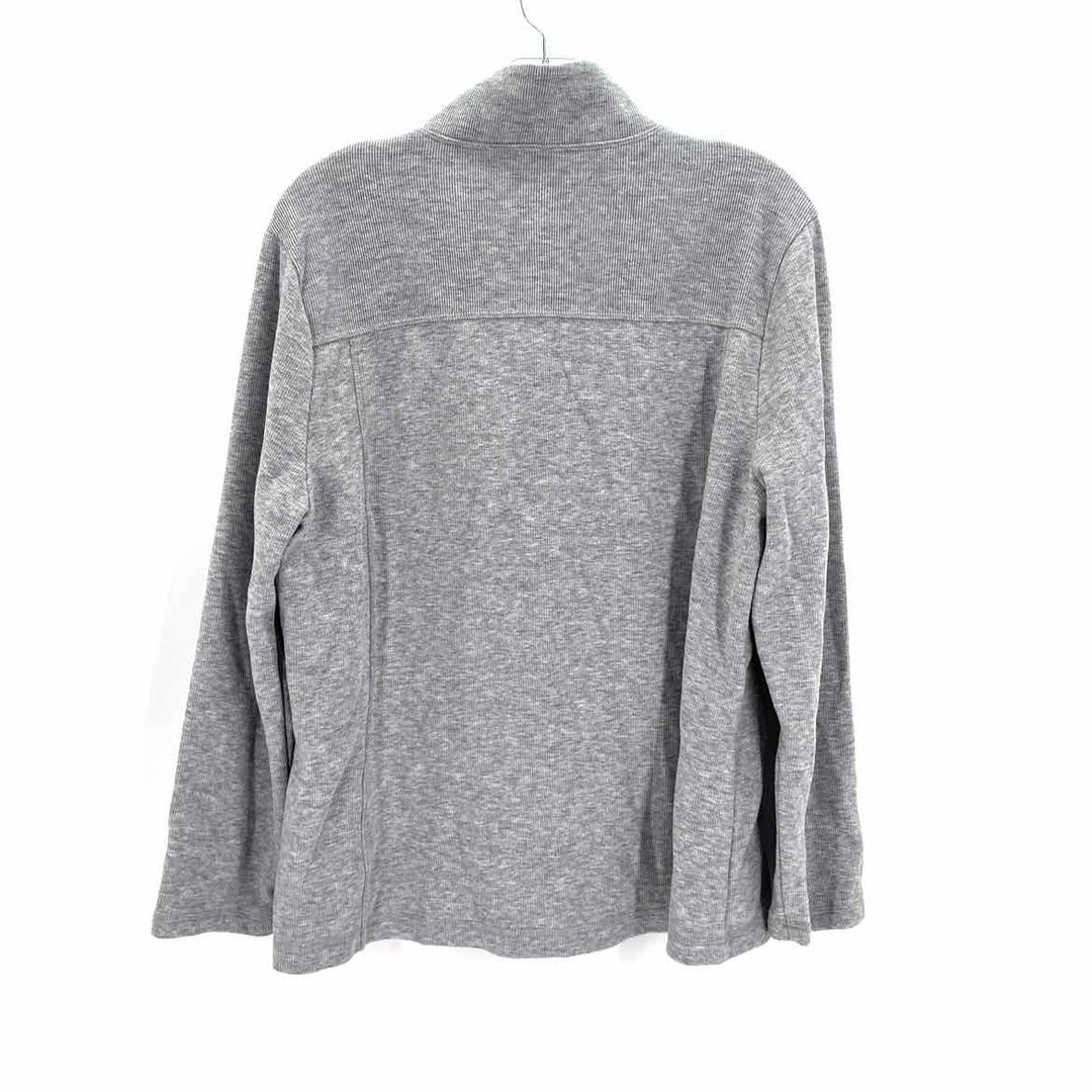 Size XL Talbots Gray Cotton Cardigan