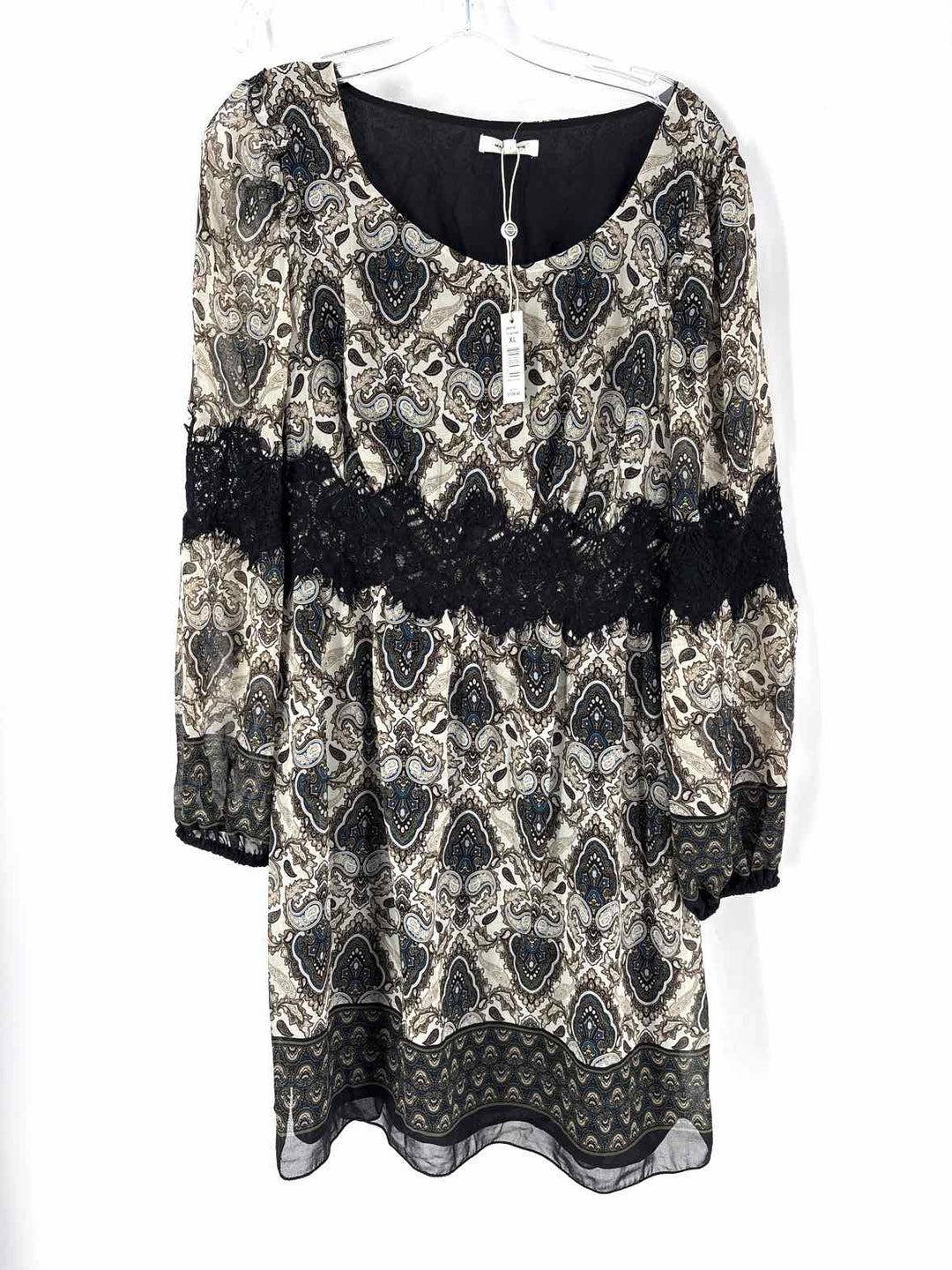 Size XL MAX STUDIO Brown Print Dress
