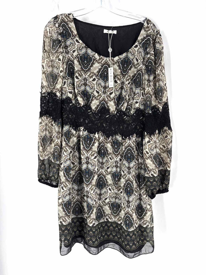 Size XL MAX STUDIO Brown Print Dress