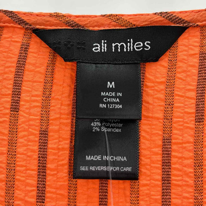 Size M ALI MILES Orange Shirt