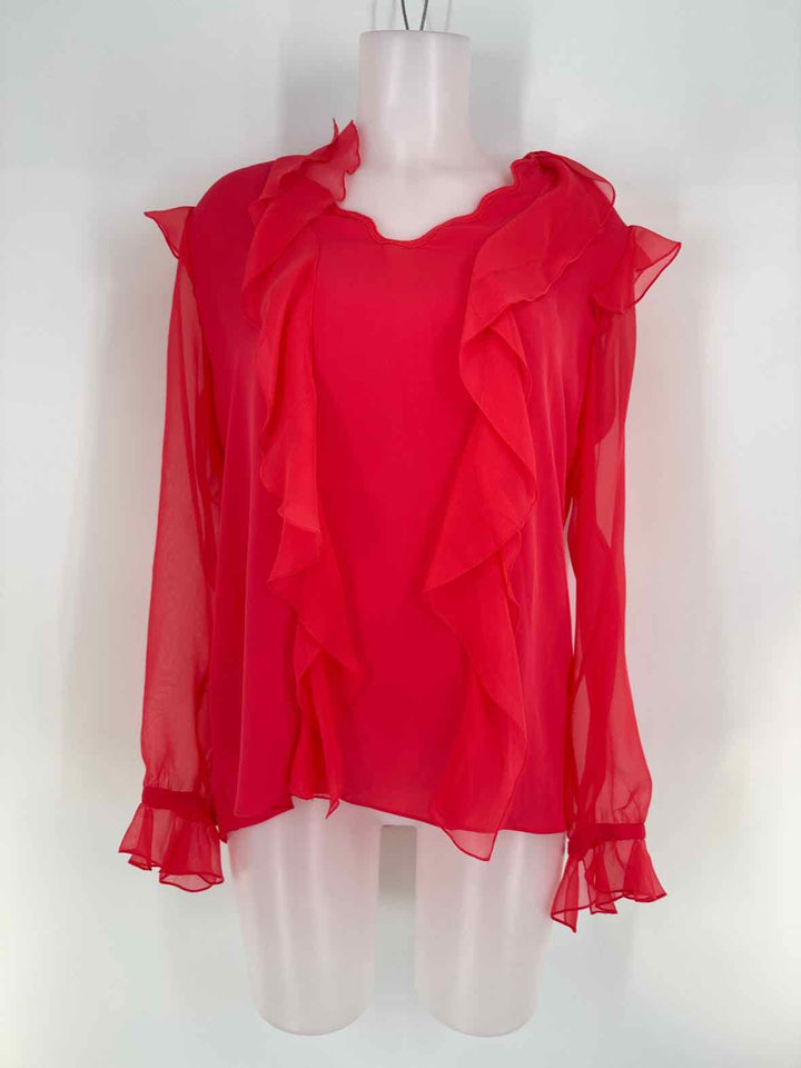 Size M TAHARI Peach Shirt