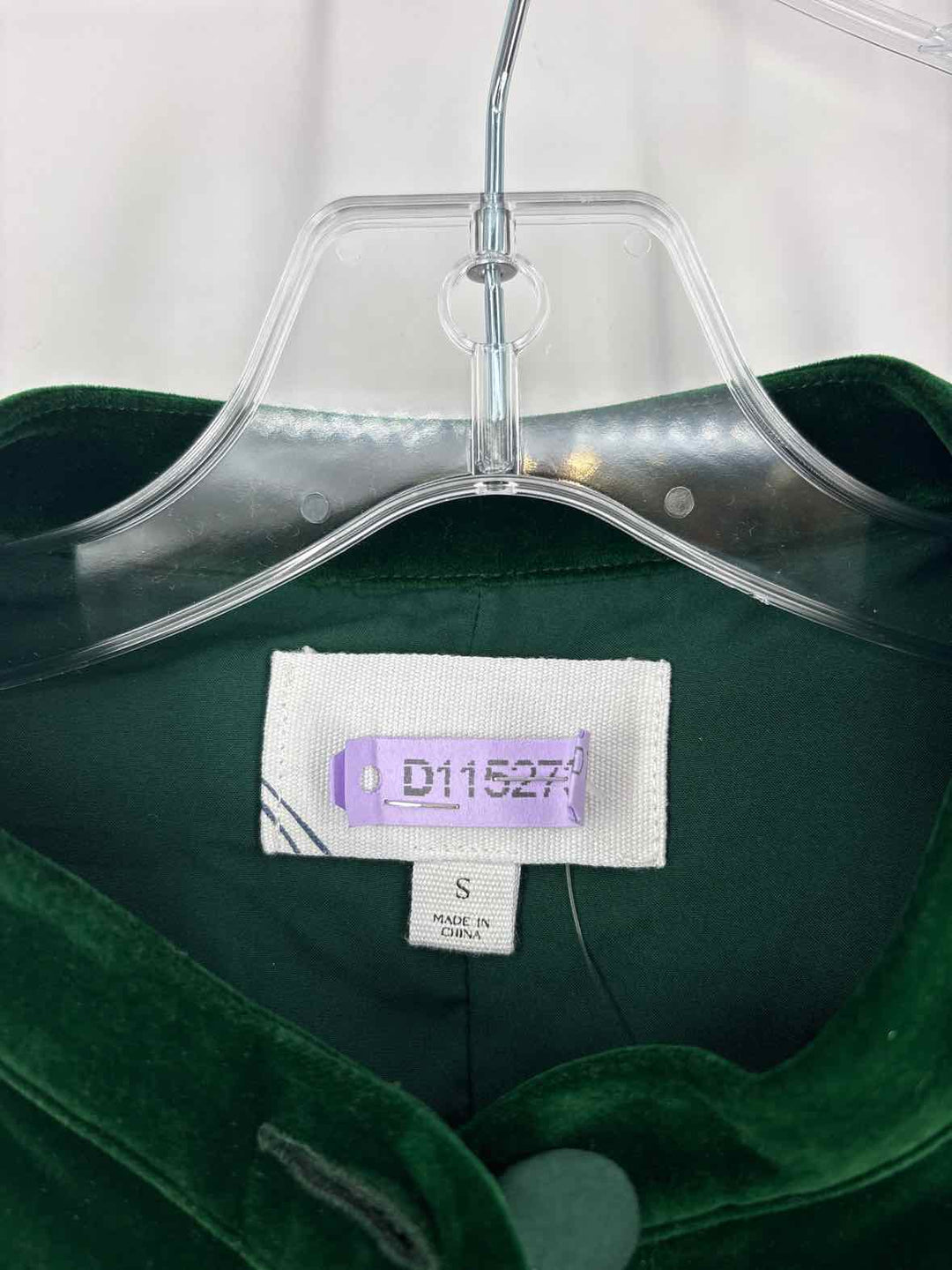 Size S POMANDER PLACE Green Velour Dress