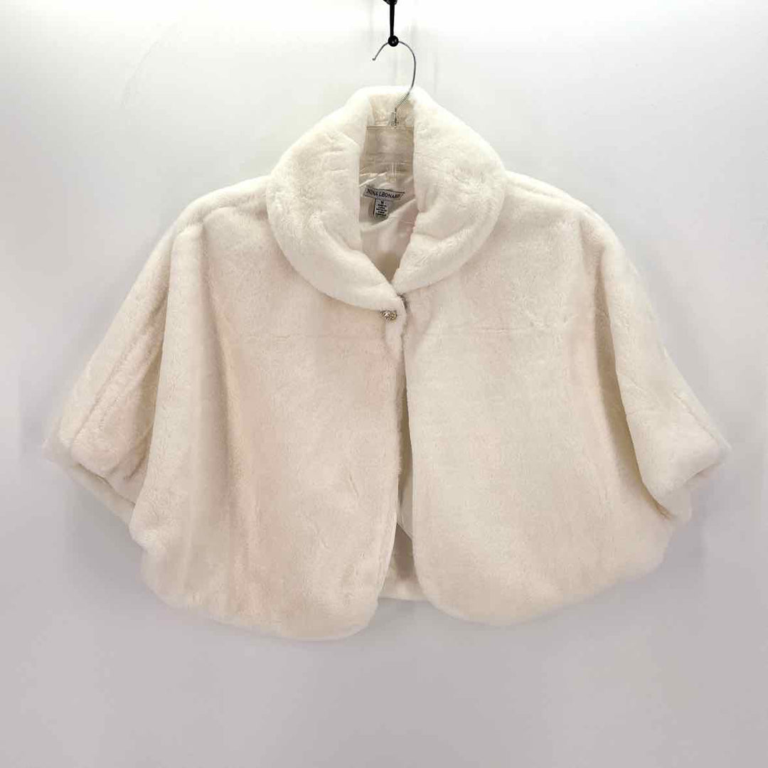Size M Ivory Faux Fur Jacket