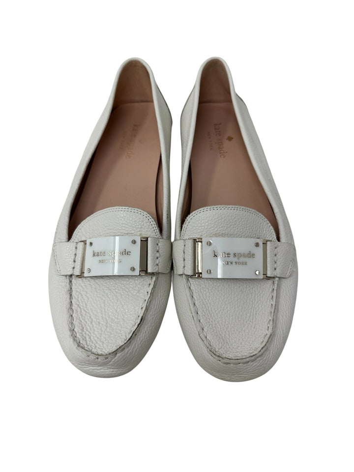 Shoe Size 10 Kate Spade White Leather Loafers