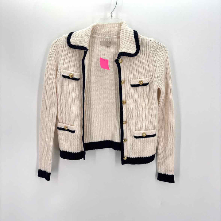 Size XS Ann Taylor Ivory Knit Cardigan