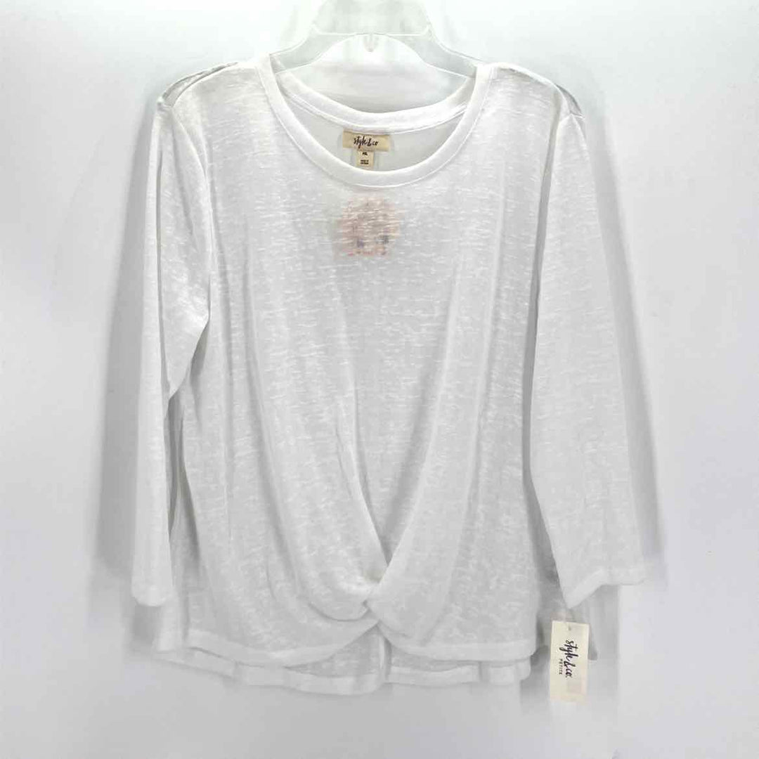 Size XL Style & Co White Knit Shirt