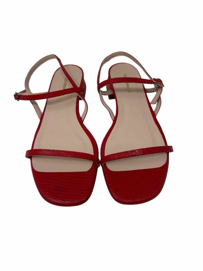 Shoe Size 9 TUCKERNUCK Red Leather Sandals