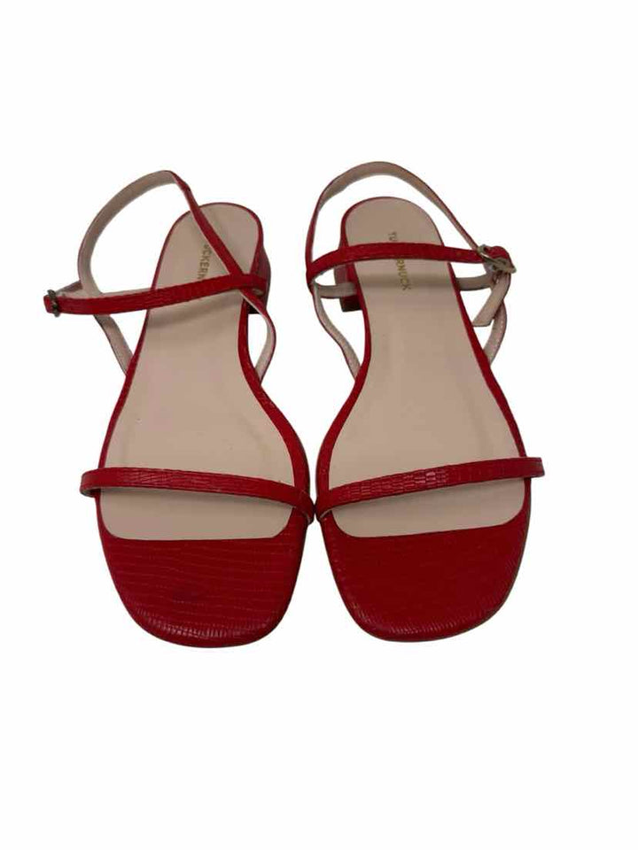 Shoe Size 9 TUCKERNUCK Red Leather Sandals