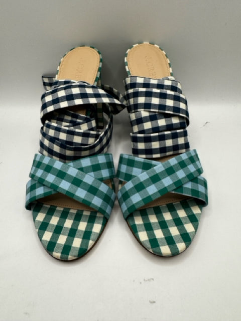 Shoe Size 7.5 J Crew Navy Print Sandals