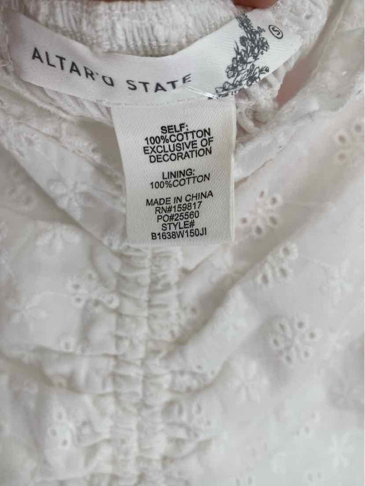 Size S ALTAR'D STATE White Lace Shirt