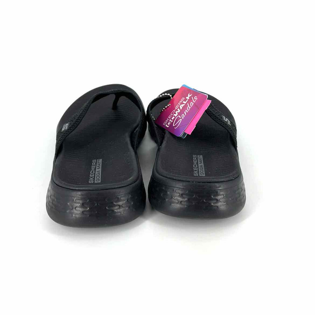 Shoe Size 8 Sketchers Black Knit Sandals