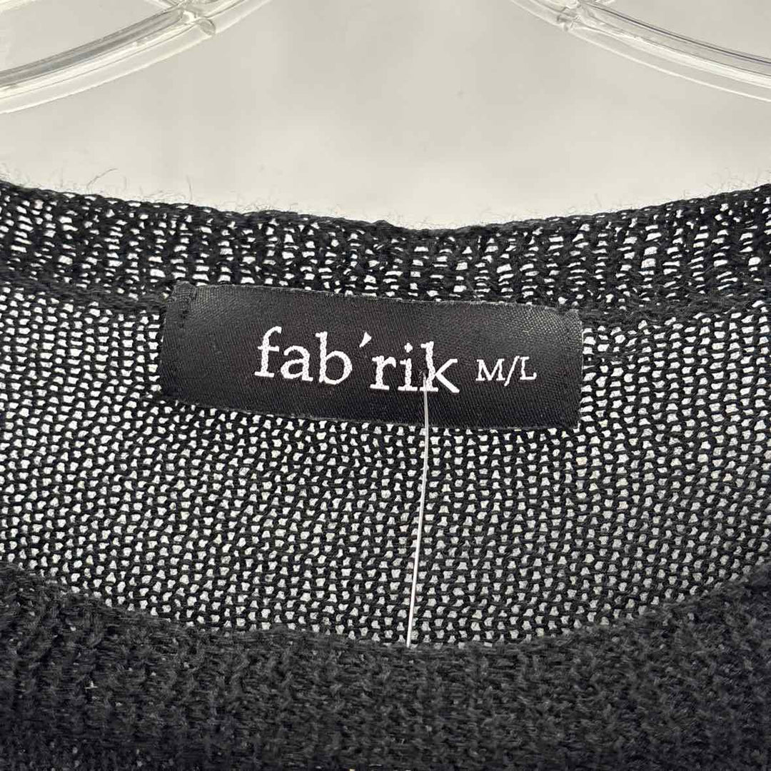Size M/L FABRIK Black Sweater