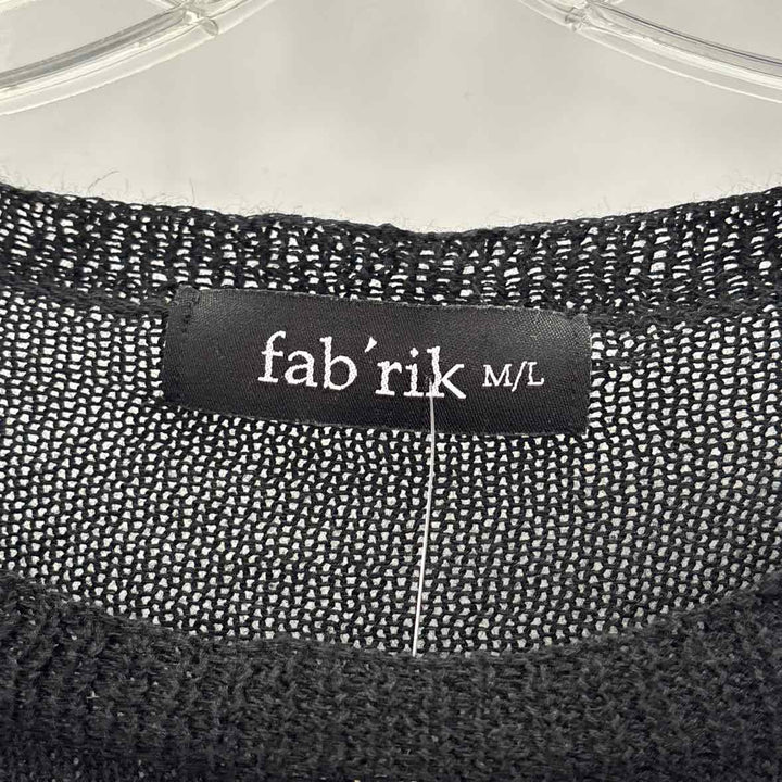 Size M/L FABRIK Black Sweater