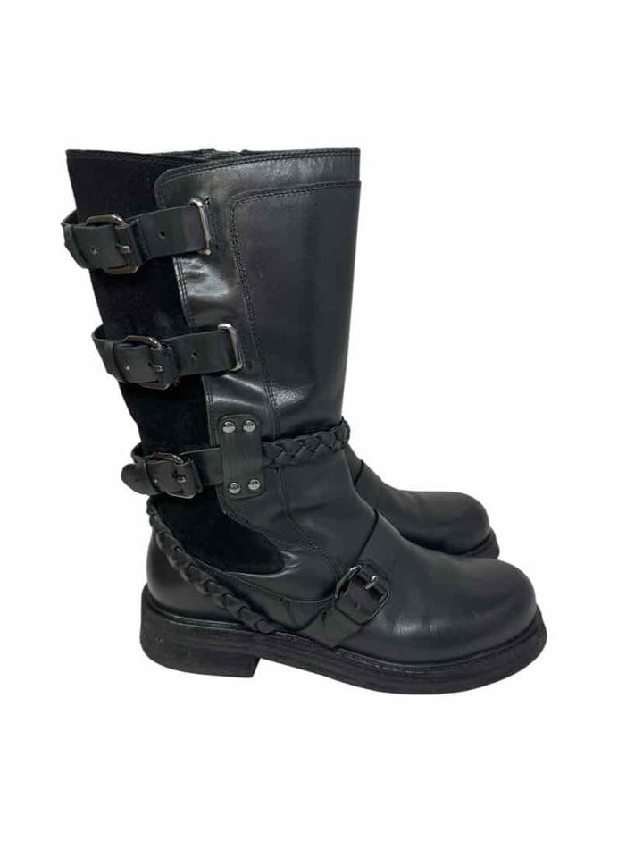 Shoe Size 8 FREE PEOPLE Black Leather Boots