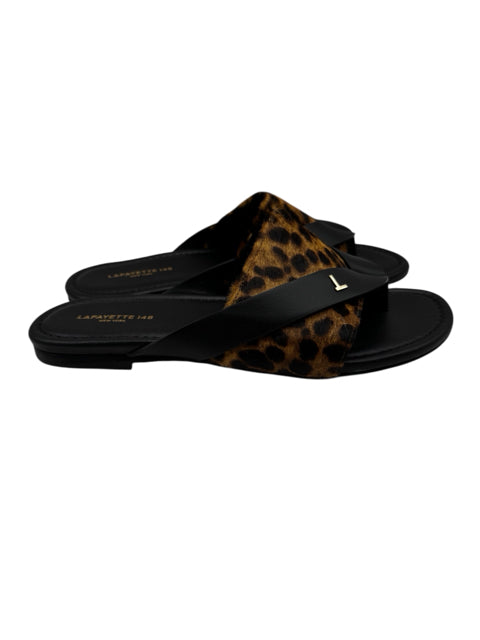 Shoe Size 39 LAFAYETTE Black Print Sandals