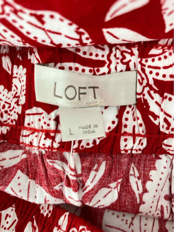 Size L Ann Taylor Red Skirt