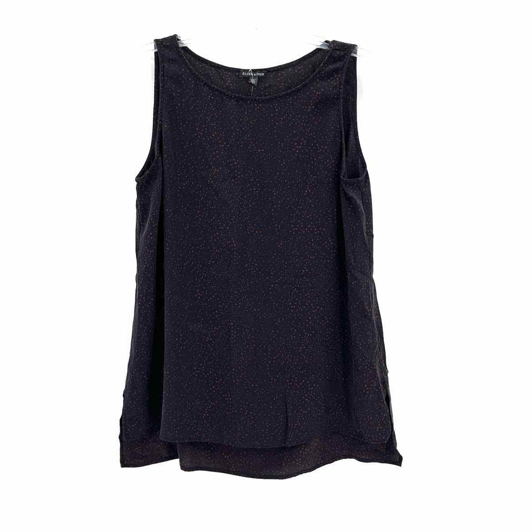 Size L Eileen Fisher Navy Silk Shirt