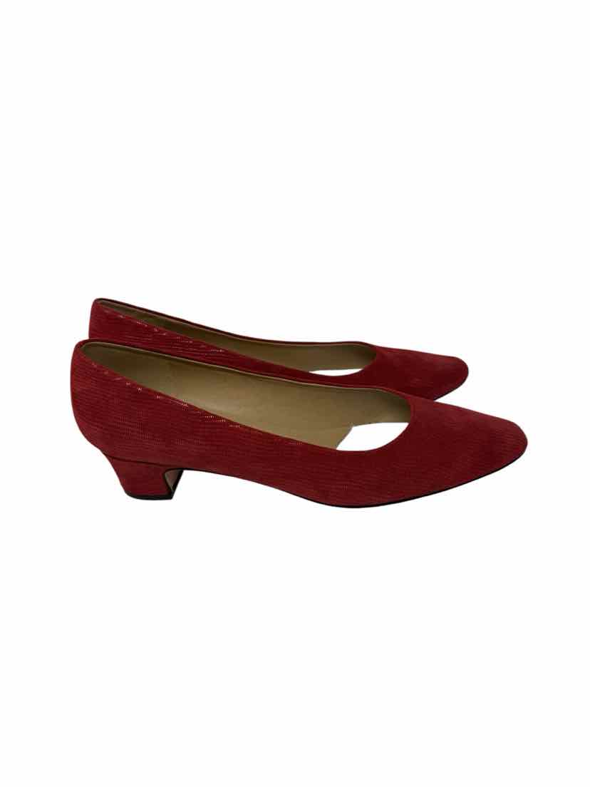 Shoe Size 9 VAN ELI Red Leather Pumps