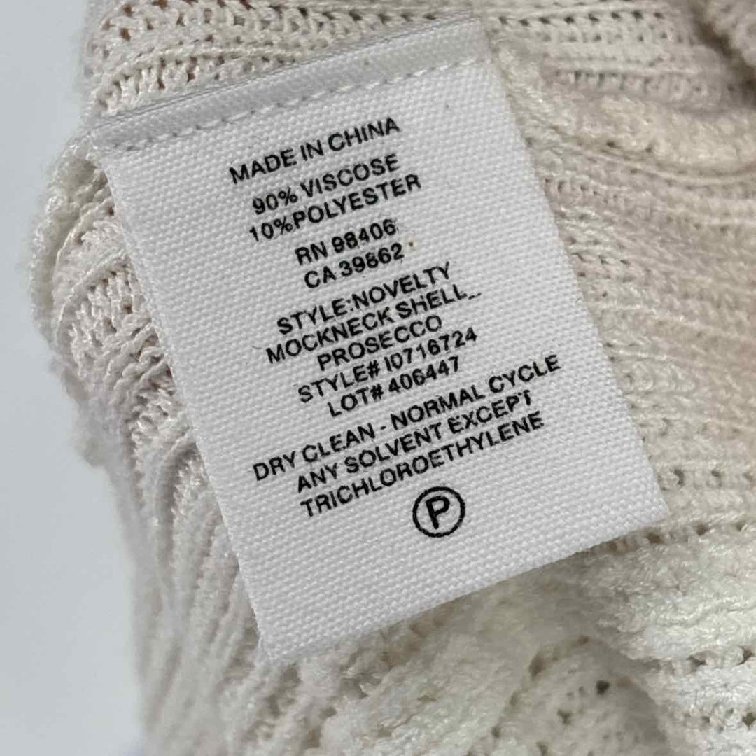 Size M THEORY Cream Knit Sweater