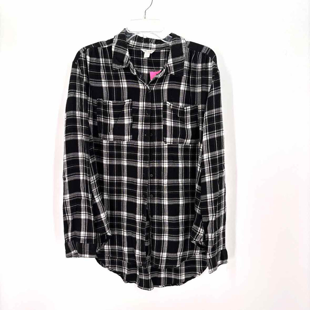 Size L CATO Black Flannel Shirt