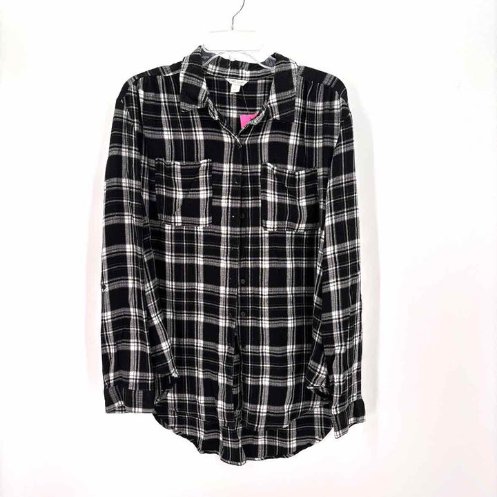 Size L CATO Black Flannel Shirt