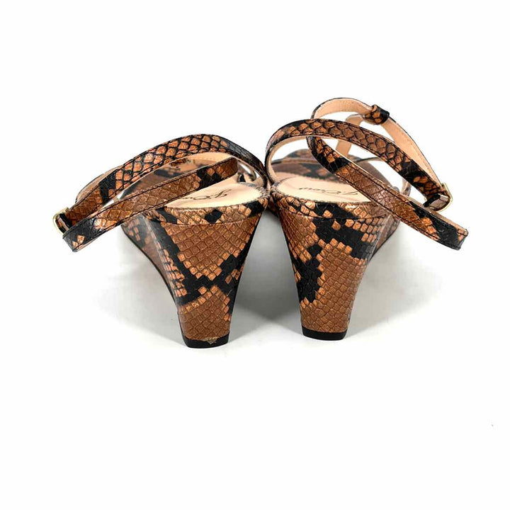 Shoe Size 10.5 J Crew Brown Print Sandals
