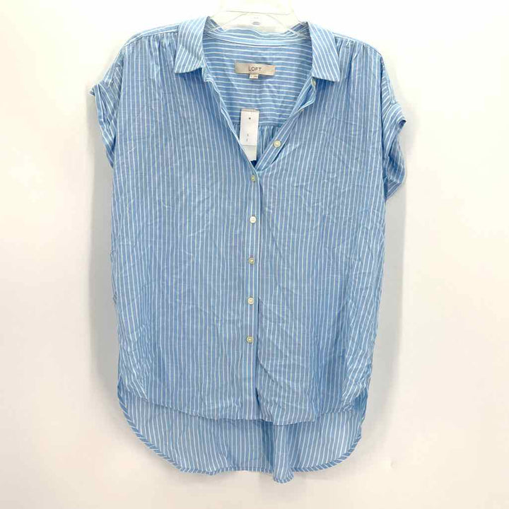 Size M LOFT Blue Print Shirt