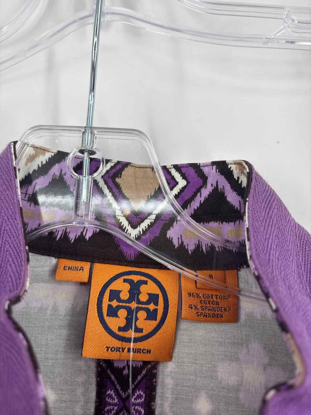 Size 8 Tory Burch Purple Print Dress