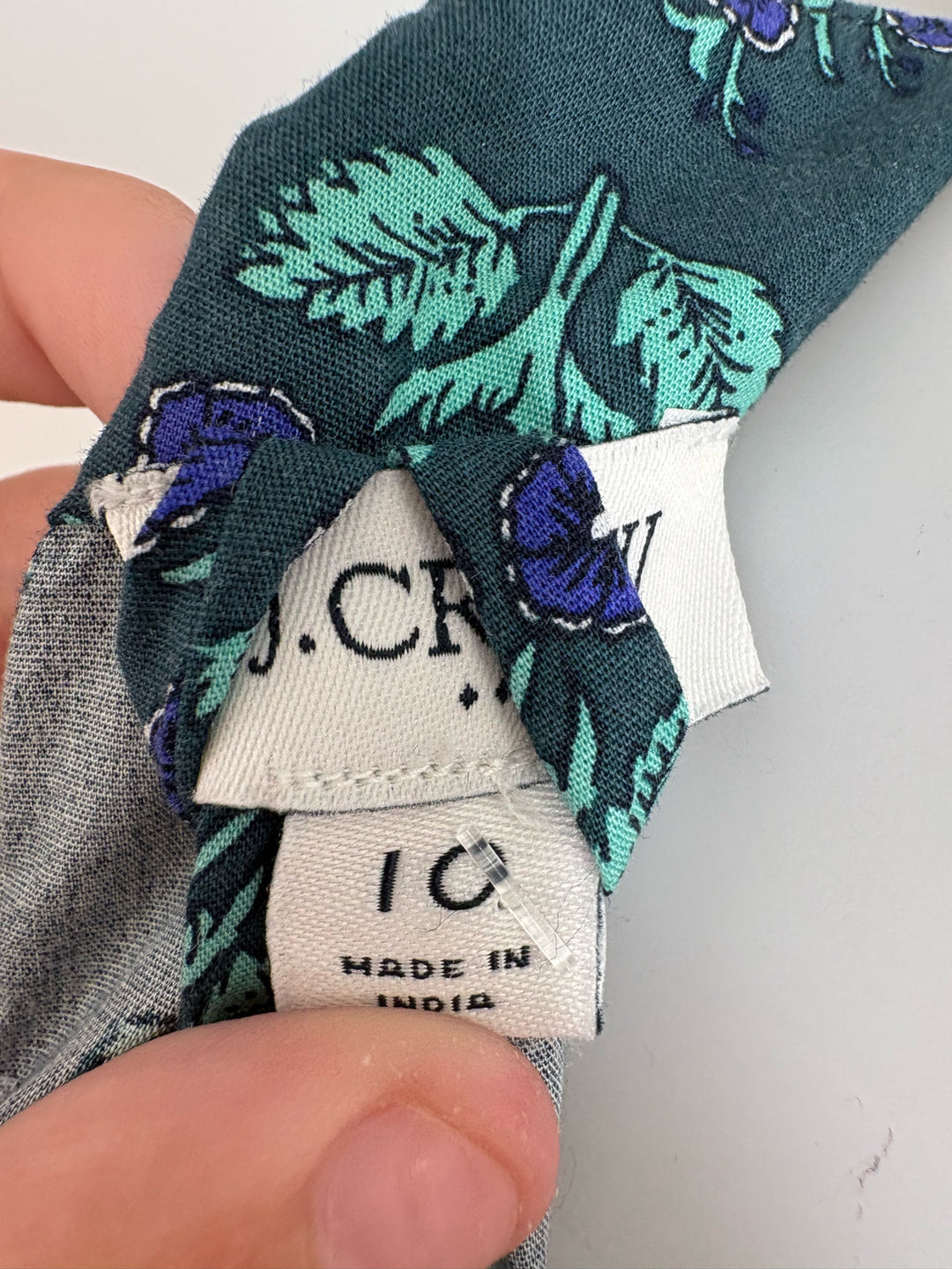 Size 10 J Crew Green Print Dress