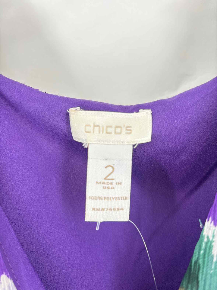 Size L Chico's Purple Print Dress