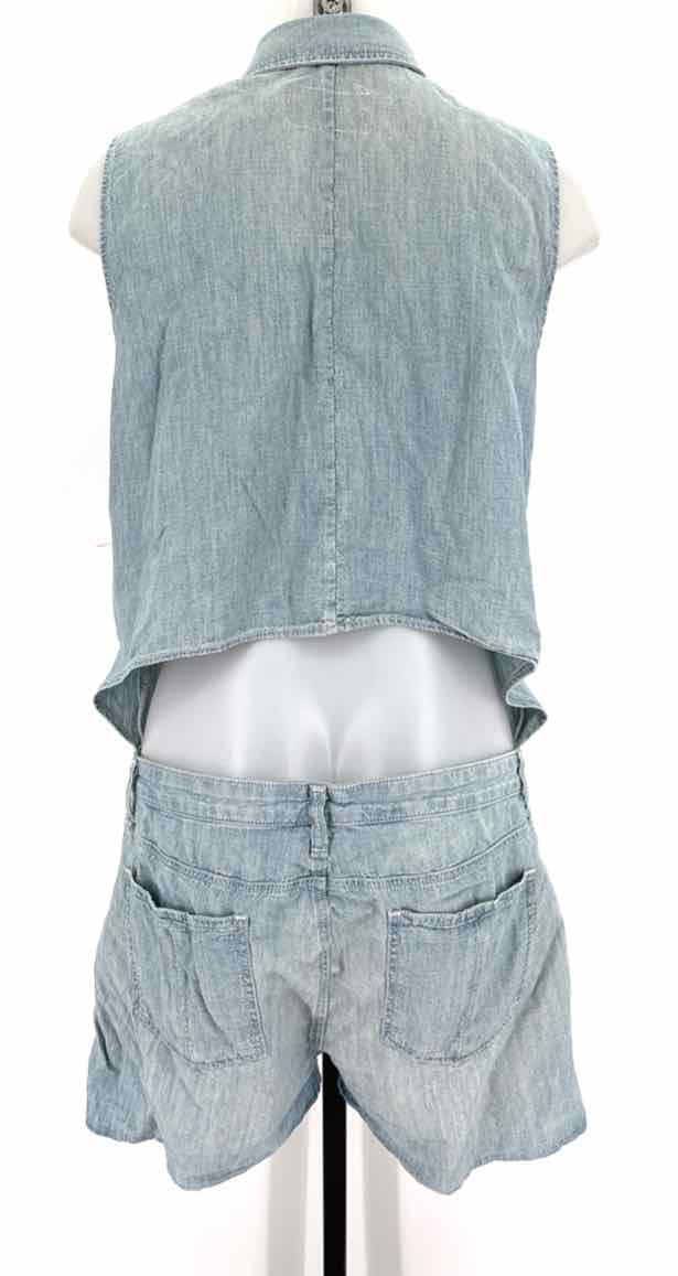 Size L RAG & BONE Blue Denim Romper