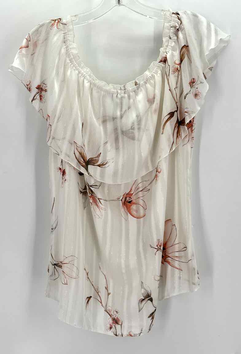 Size M White House Black Market Cream Shirt